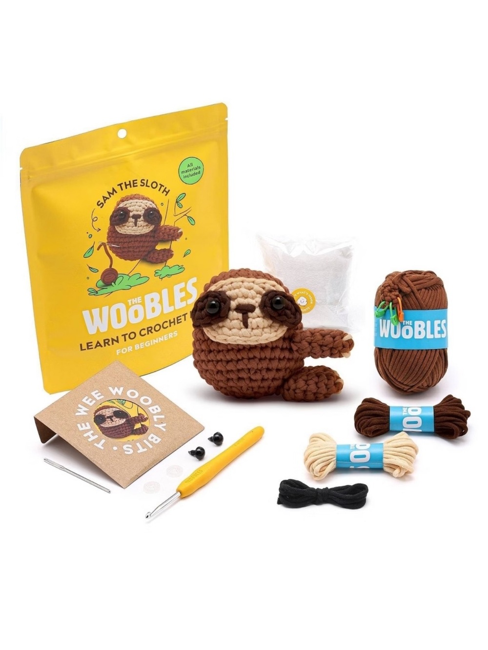 The Woobles Sam the Sloth Crochet Kit